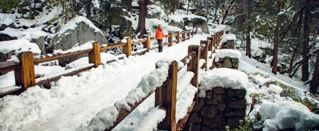Vernal Fall Footbridge in Winter